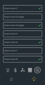 Automation Custom Actions Menu